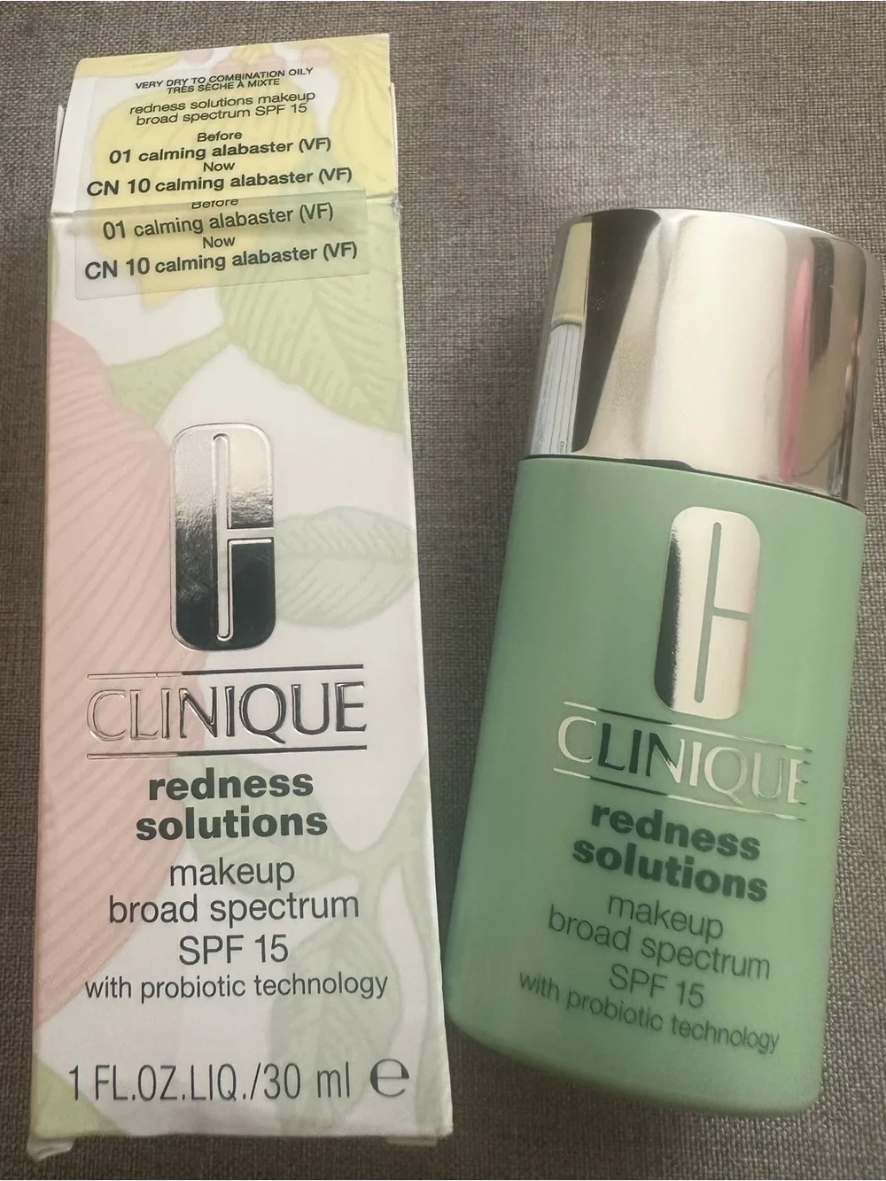 Clinique Redness Solutions Makeup SPF 15 — Shade Calming Alabaster CN 10 VF
